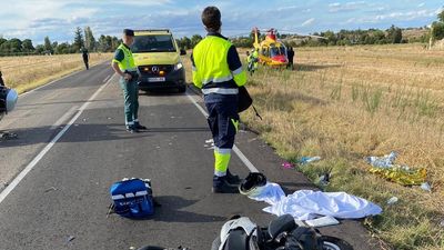 Una motorista, herida de gravedad en un accidente en Casarrubuelos