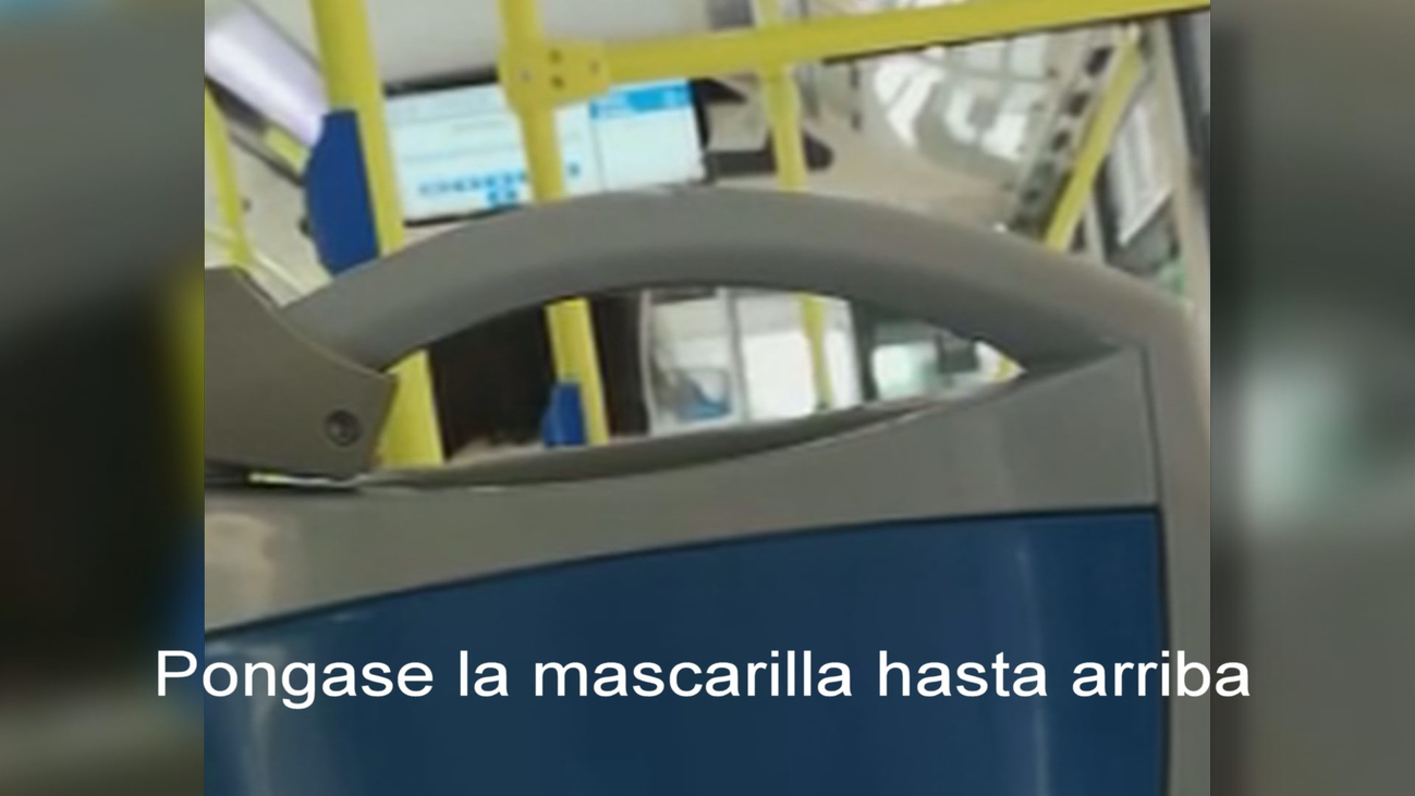 Un autobús de la EMT tiene que parar ante la negativa de un hombre a ponerse la mascarilla