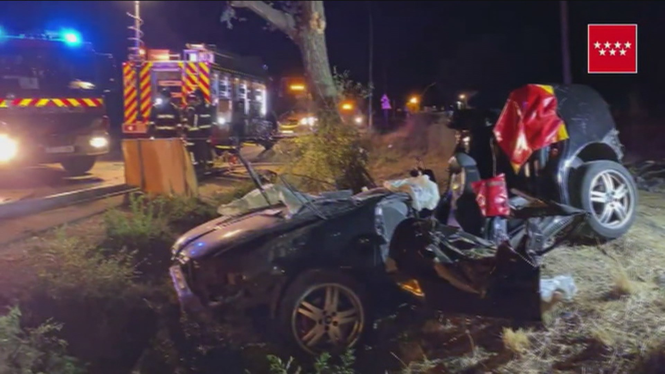 La Guardia Civil busca a los dos ocupantes  que se fugaron tras un accidente con tres muertos en Móstoles