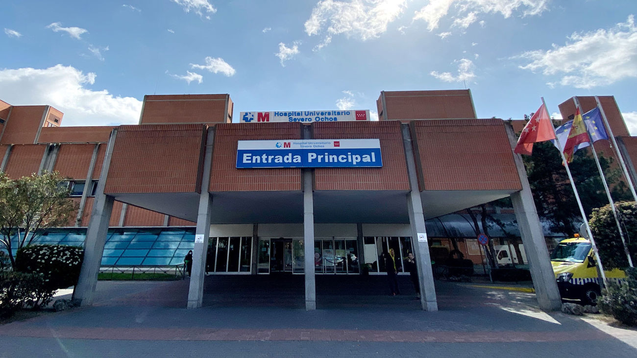 Acceso principal del Hospital Severo Ocho de Leganés