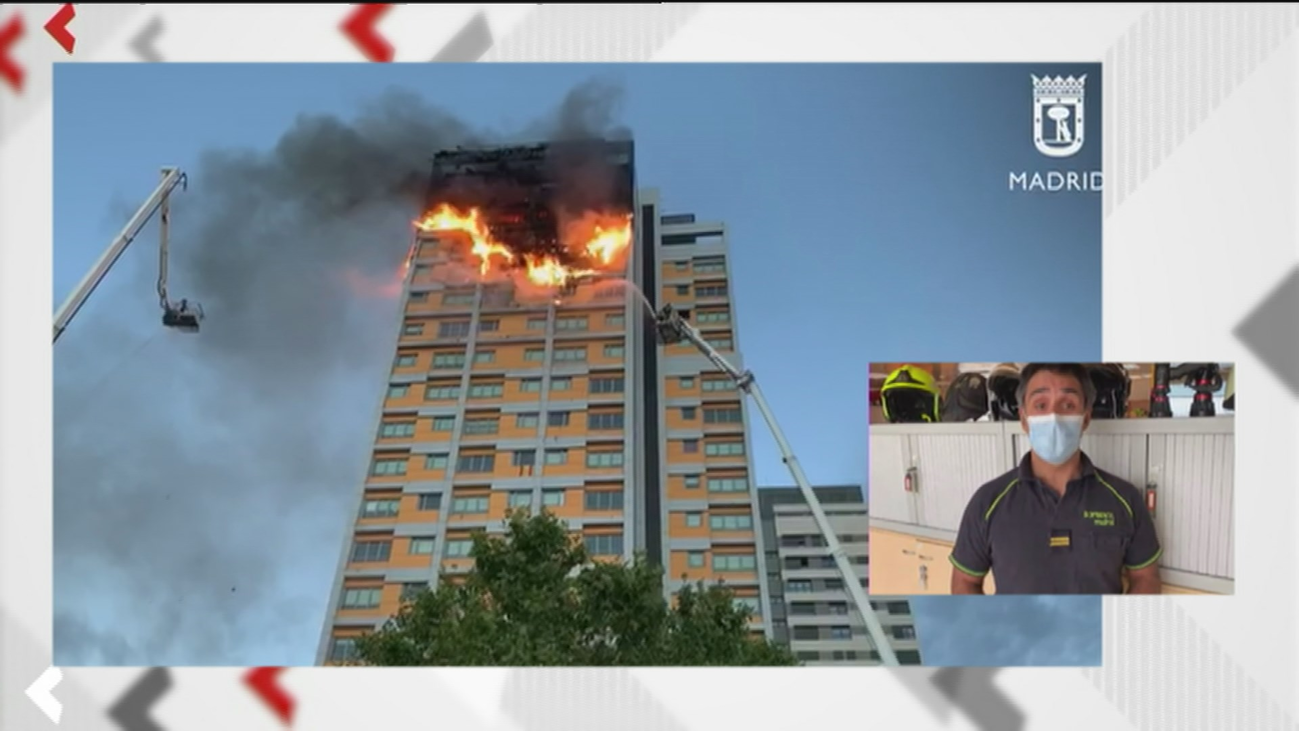 "Las escaleras eran protegidas  y muy seguras para la evacuación", señalan los bomberos sobre el incendio de Chamartín