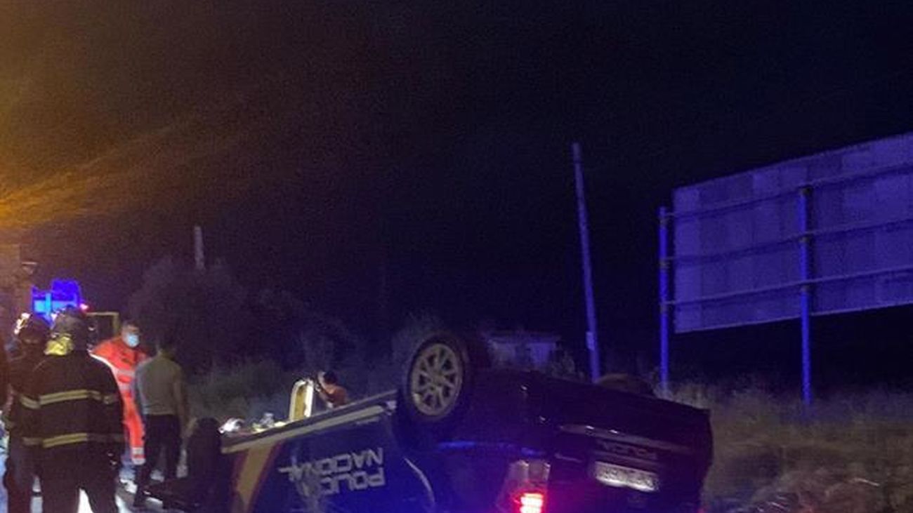 Coche embestido en Algeciras