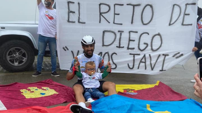 'El reto de Diego', de Parla a Los Lagos de Covadonga, en bici