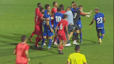 Así fue la tangana en el Fuenlabrada-Getafe