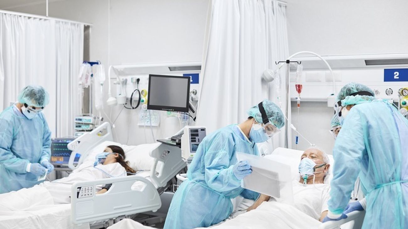 Pacientes de Covid-19 ingresados en un hospital