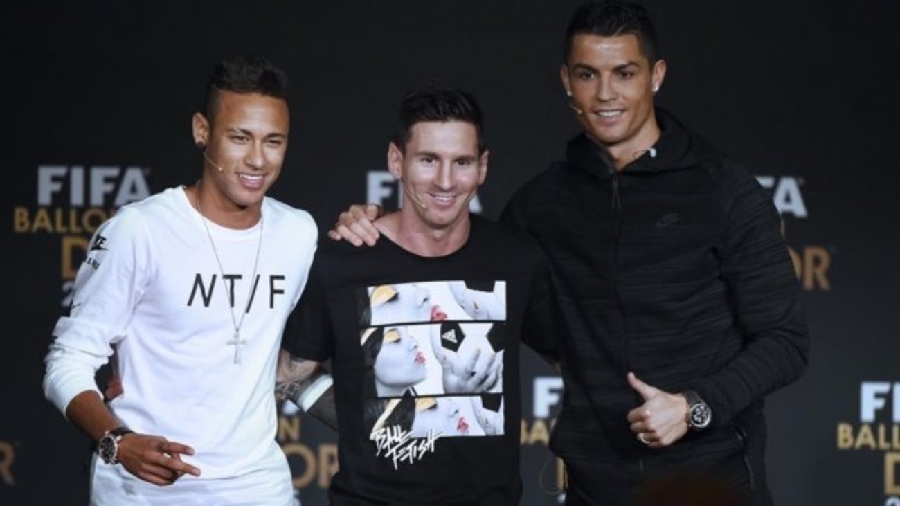 Neymar, Messi y Cristiano Ronaldo