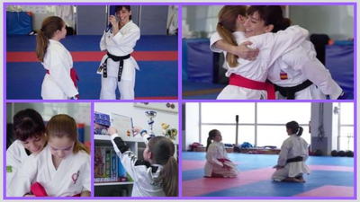 Entrañable encuentro entre Sandra Sánchez y la pequeña Noa