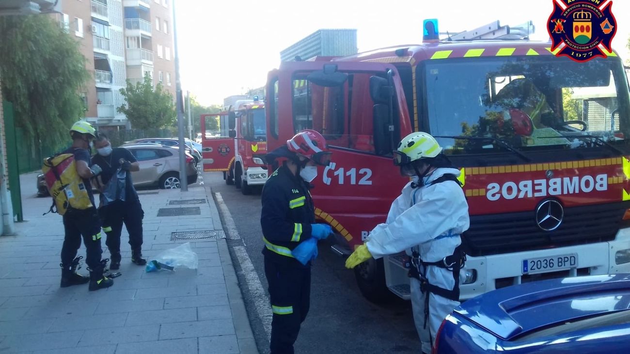 Bomberos de Alcorcón, durante una intervención