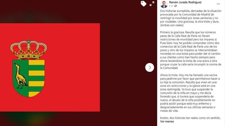 Post de Ramón Jurado / Facebook