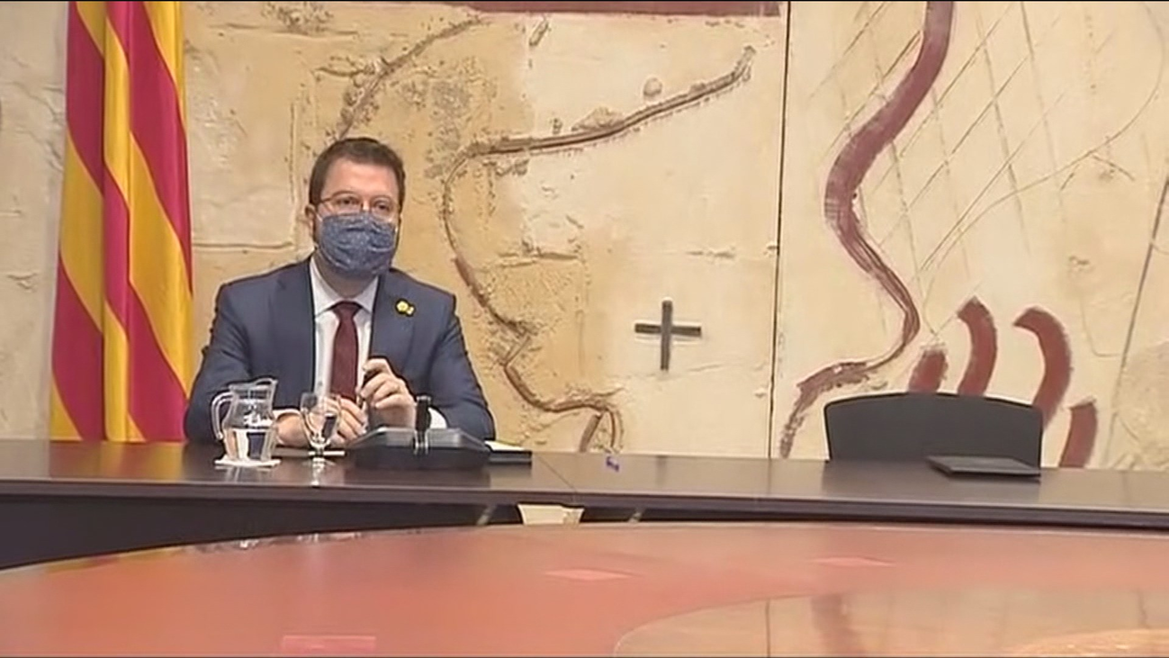 La silla de Torra se queda vacía y Aragonés, su sustituto tras la inhabilitación, será sólo vicepresidente