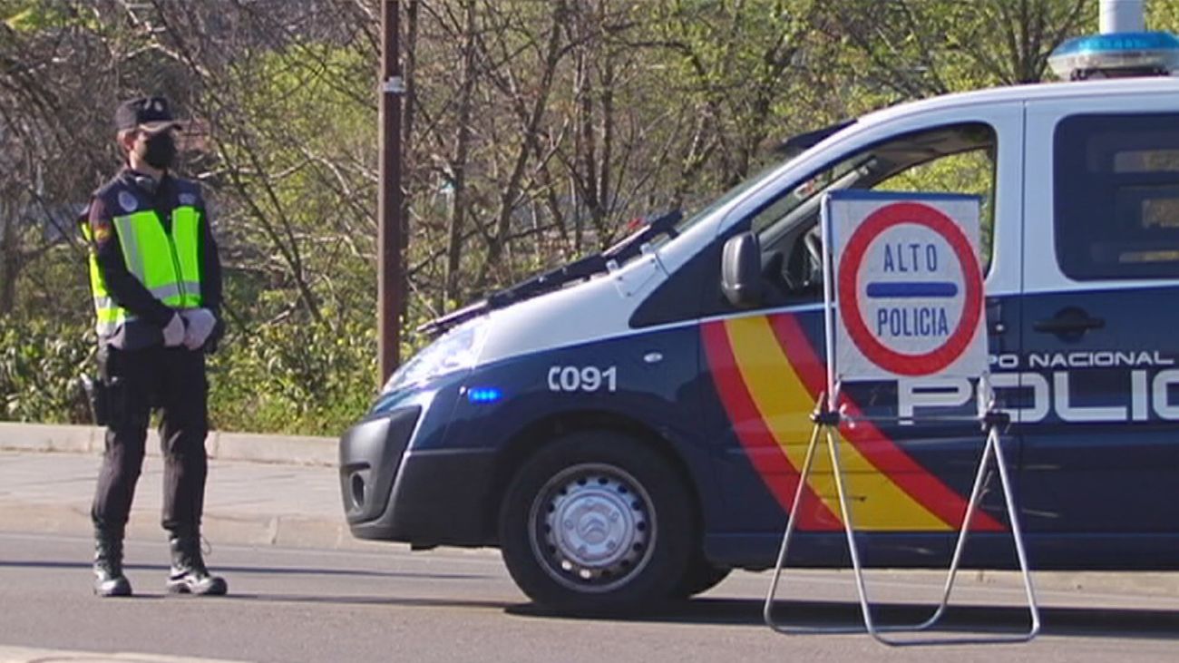 Policía Nacional en un control