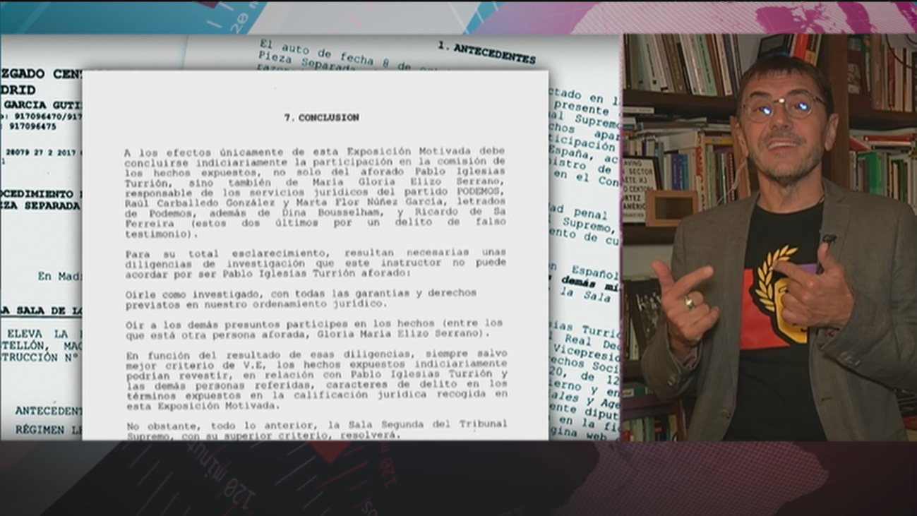 Monedero: "Las imputaciones a Podemos hacen mucho ruido mediático, pero siempre son archivadas"