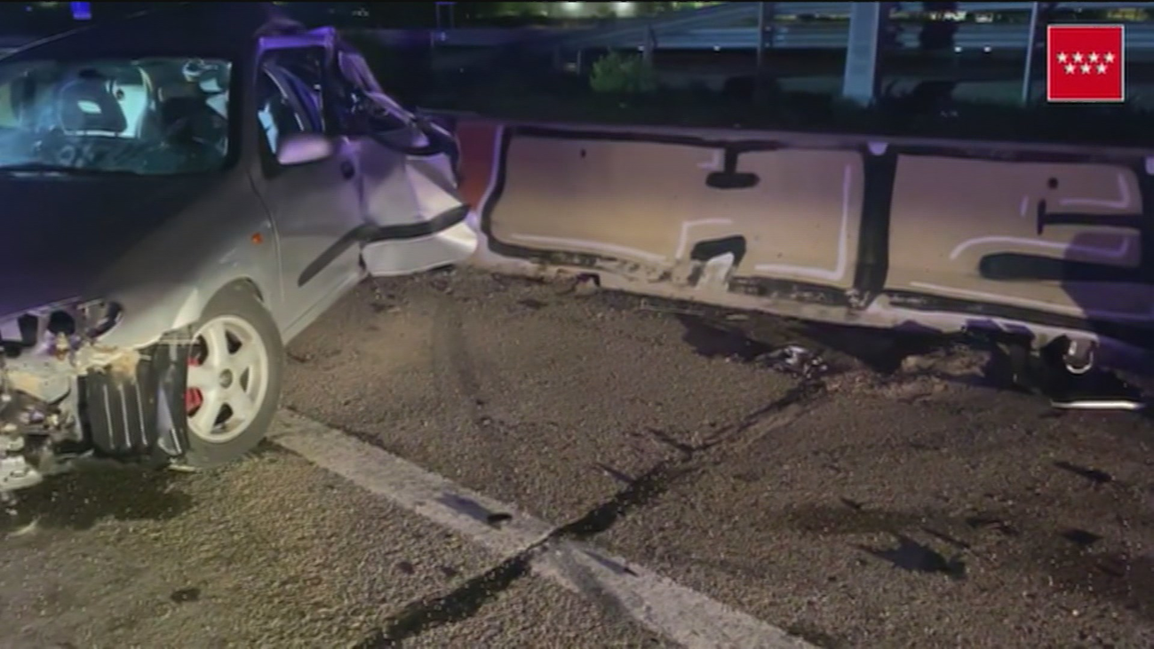 Un muerto y cuatro familiares heridos, entre ellos una embarazada, en un accidente en la M-50 en Getafe