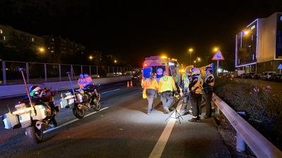 Atropellado un hombre mientras cruzaba andando la M-30 a la altura de Puente de Vallecas