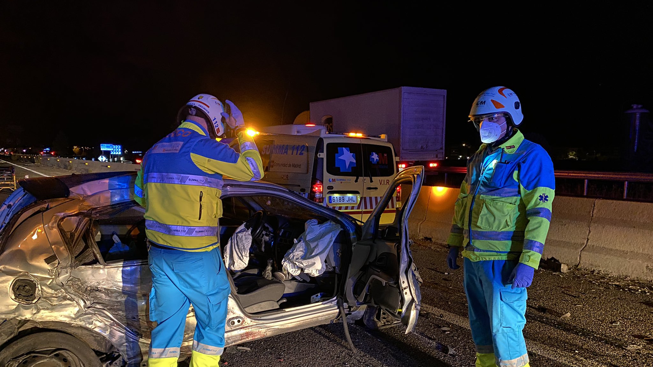 Un fallecido y cinco heridos en un accidente múltiple en el kilómetro 29 de la A-5 a la altura de Navalcarnero