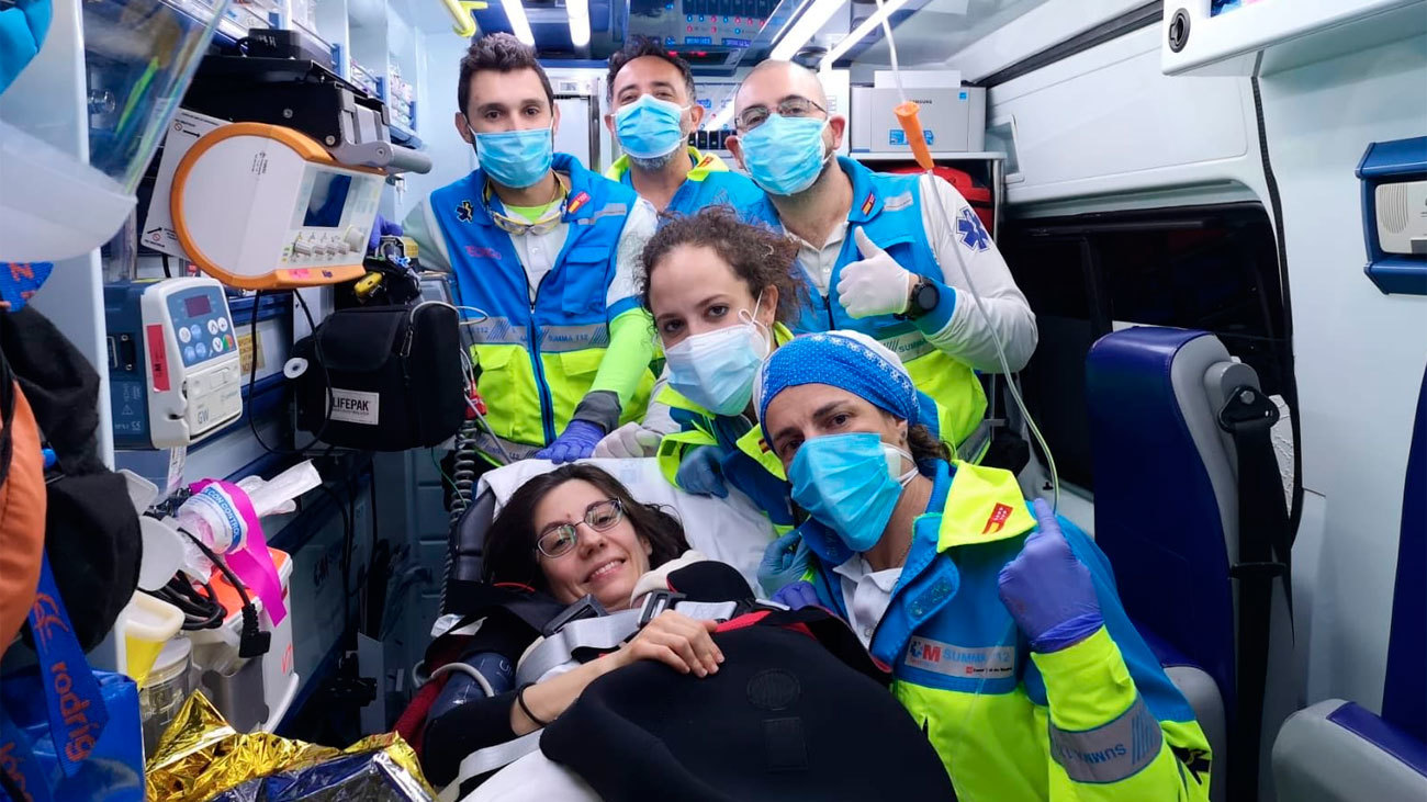 Nacimiento de una niña en la A-6