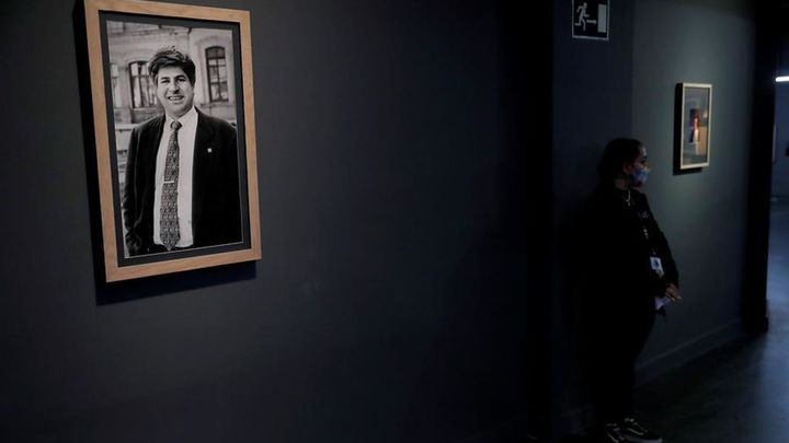 Imagen de la exposición sobre Gregorio Ordóñez en el Palacio de Cibeles / EFE