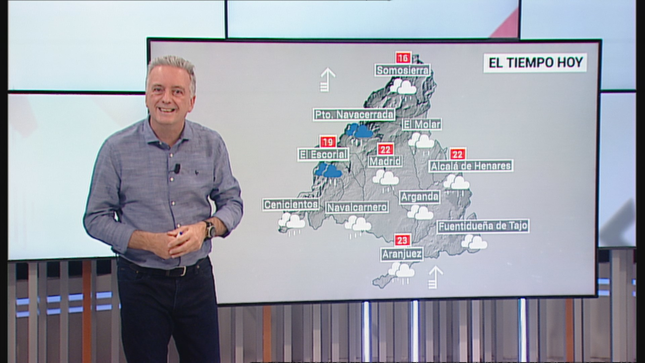Lluvia generalizada en Madrid, con alerta naranja  por fuertes vientos en la Sierra