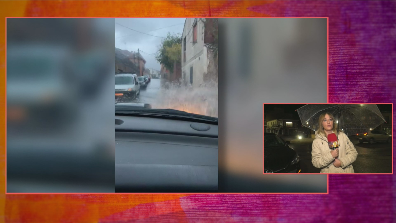 La lluvia convierte en ríos las calles de El Álamo