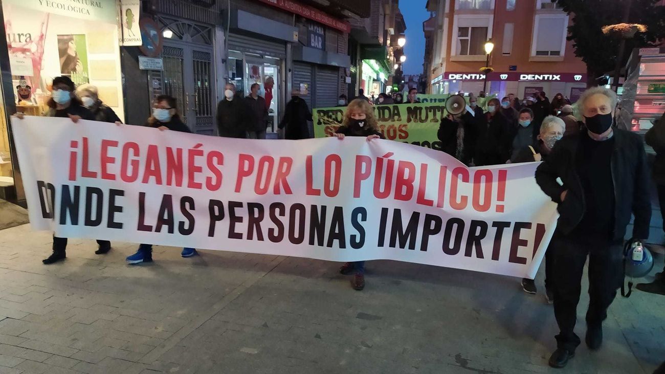 Manifestación vecinal en Leganés