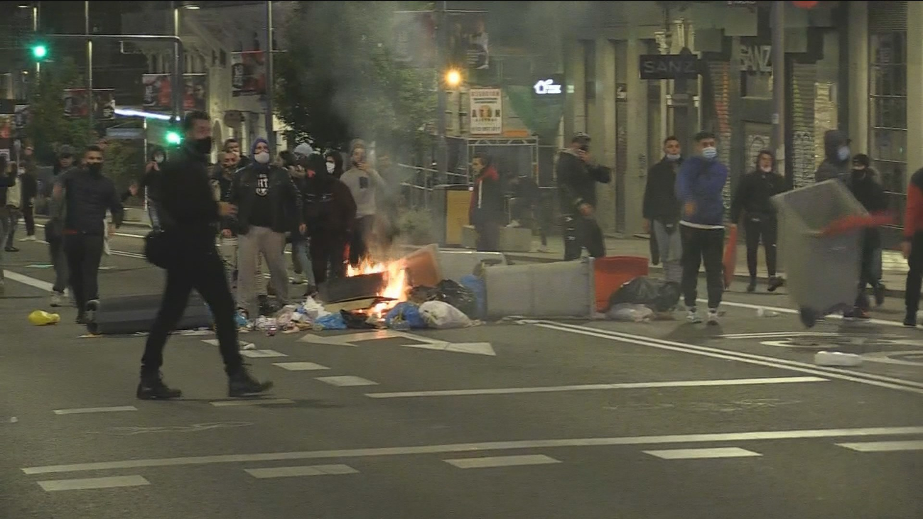Cinco detenidos por los desórdenes públicos y altercados violentos en la tercera noche de protestas en Logroño