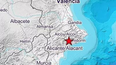 Un terremoto de 3,6 grados sacude el norte de Alicante y sur de Valencia y sobresalta a los vecinos de madrugada
