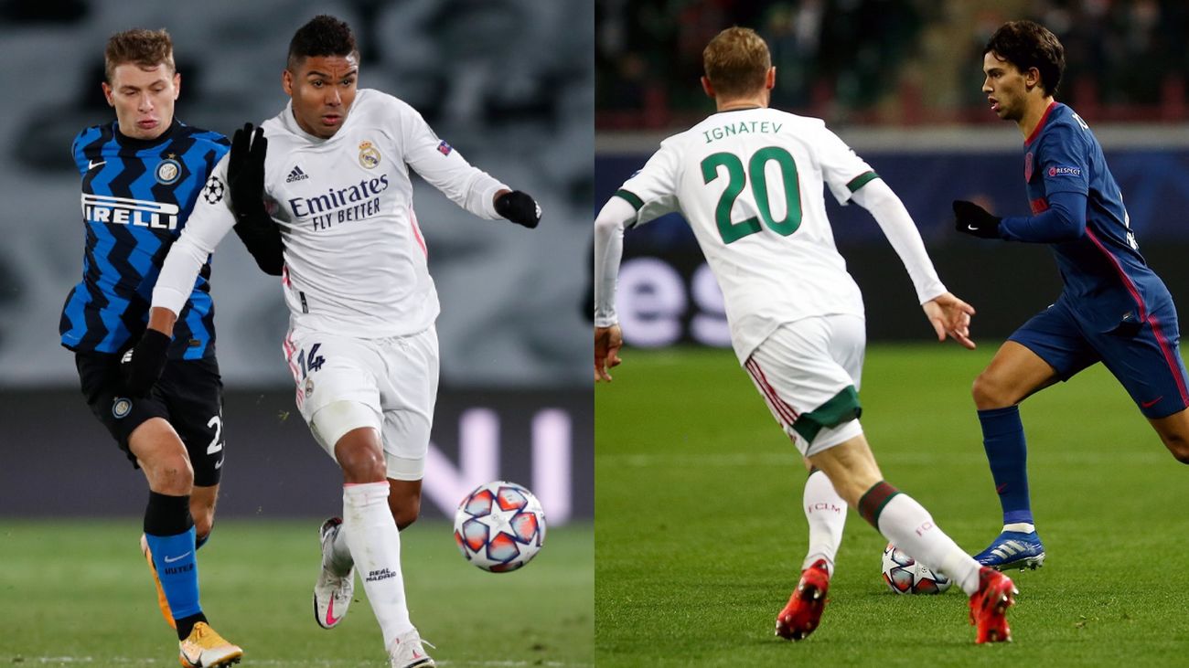 Real Madrid-Inter y Lokomotiv-Atletico Madrid