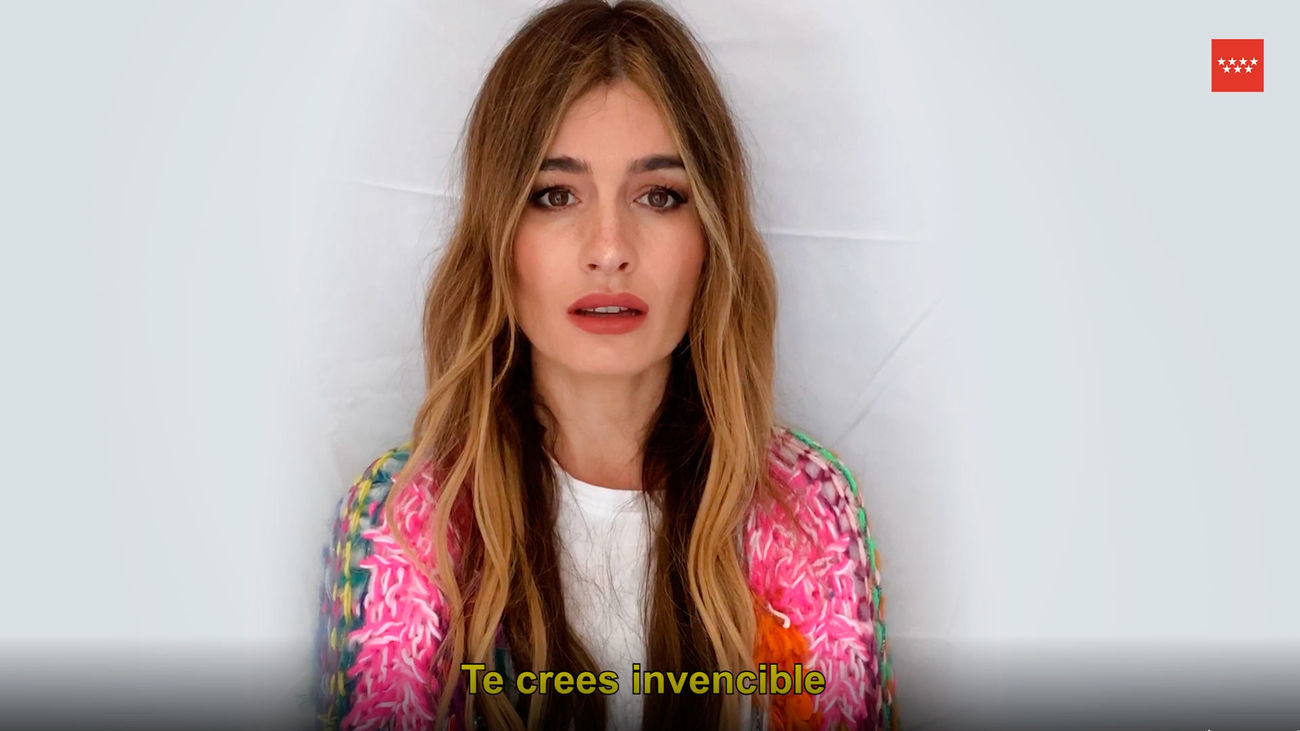 Madame de Rosa en la campaña de la de Comunidad de Madrid para concienciar a los jóvene sobre la importancia de respetar las normas frente a la covid-19