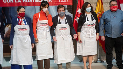 Ayuso y Almeida respaldan a los hosteleros frente a un cierre "fácil" y abogan por sacar Madrid a la calle
