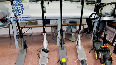 Cae en Alcobendas y 'Sanse' un grupo  de traficantes que usaban patinetes para repartir la droga