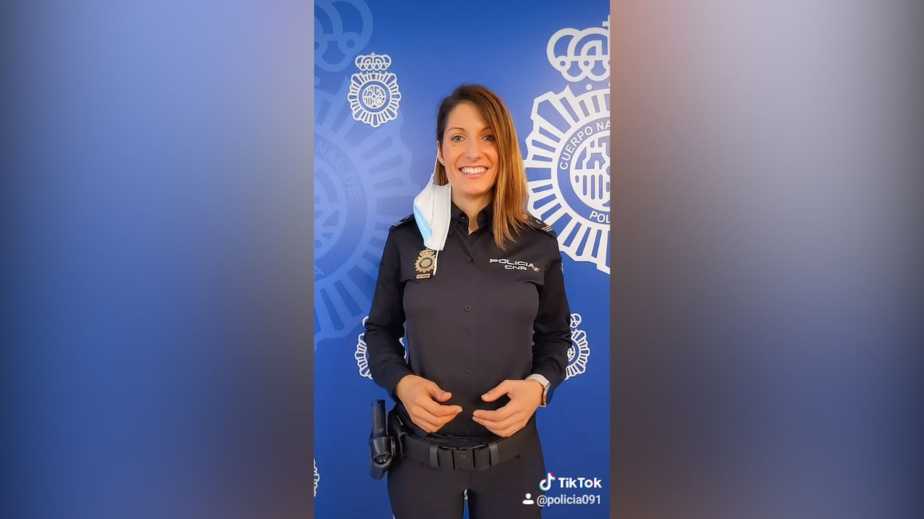 Imagen de la cuenta de la Policía Nacional en Tik Tok