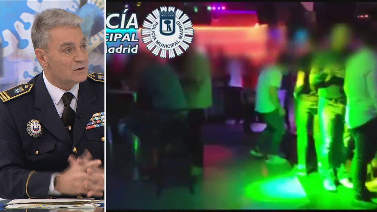 Alcohol, aforo completo y bailes sin mascarilla en las dos fiestas ilegales que la policía ha desalojado este sábado en Madrid