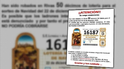 Roban 50 décimos de lotería en Rivas y se dan a la fuga