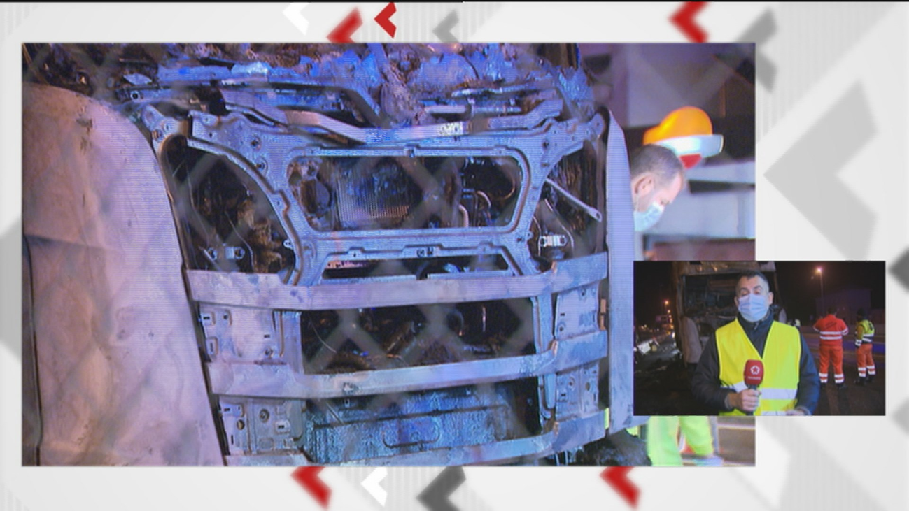 Explota un camión en la A-6, sin heridos