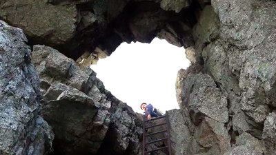 La ruta que lleva al 'paso Cagalera' en la Sierra de Guadarrama