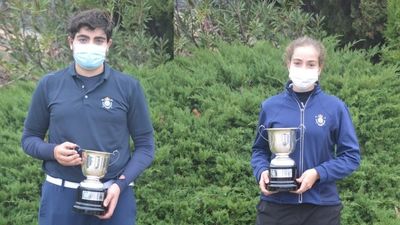 Paula Martín y Ramón Aroca, campeones de Madrid de golf sub'16