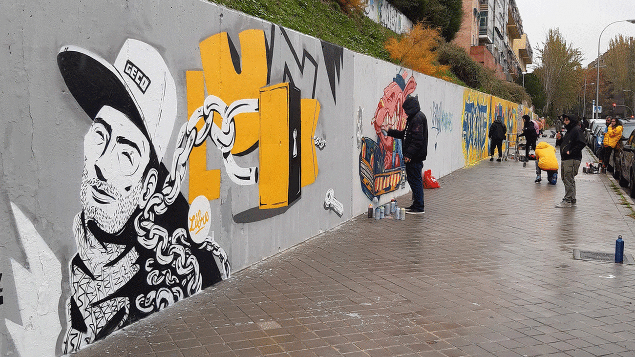 Madrid pone dos 'muros libres' en Moratalaz y Puente de Vallecas a disposición de los artistas urbanos