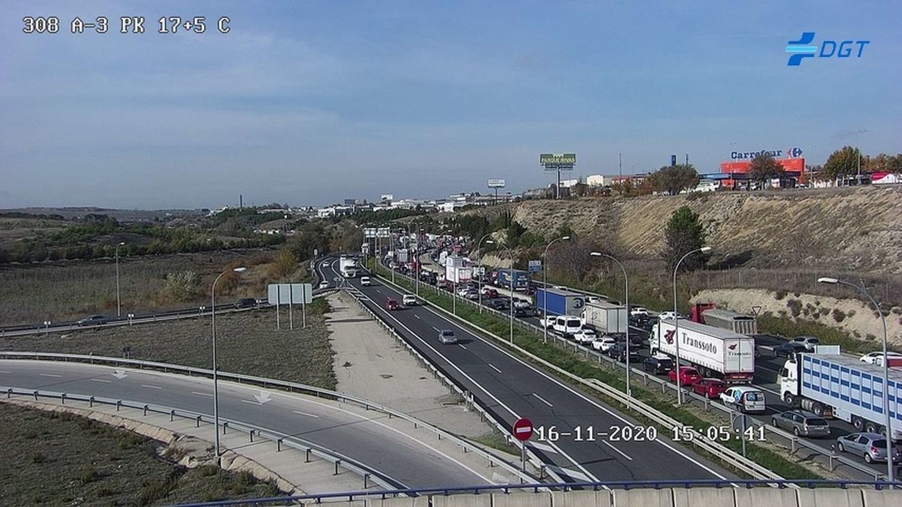 Atasco en la A-3