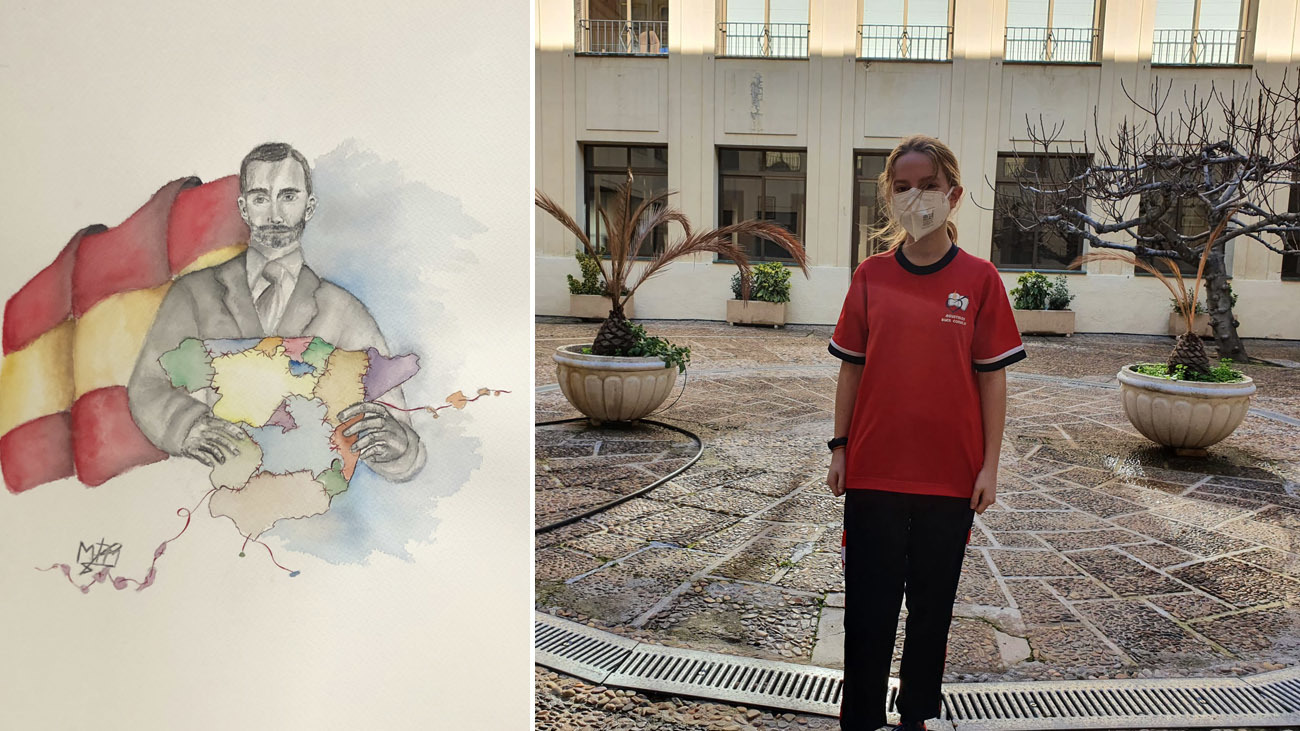 La acuerela de la unidad de Marina representará a Madrid en el concurso '¿Qué es un rey para tí?'