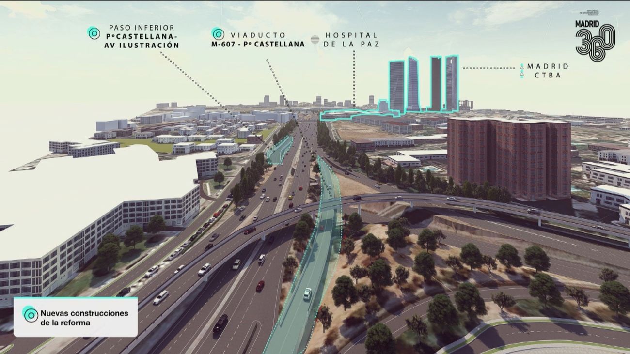 El tramo de la M-30 entre Nudo de Manoteras y Nudo Norte se reduce de dos carriles a uno