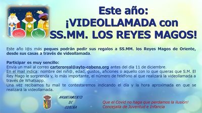 Cobeña organiza videollamadas de los Reyes Magos con los niños del pueblo