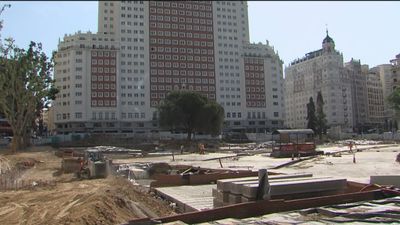 Las obras de la Plaza de España no finalizarán hasta el verano de 2021