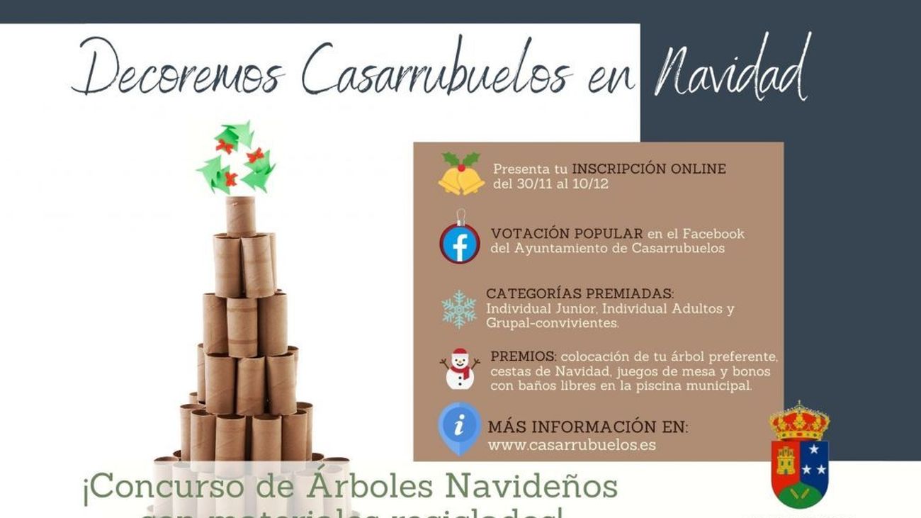Cartel del concurso de árboles navideños de Casarrubuelos