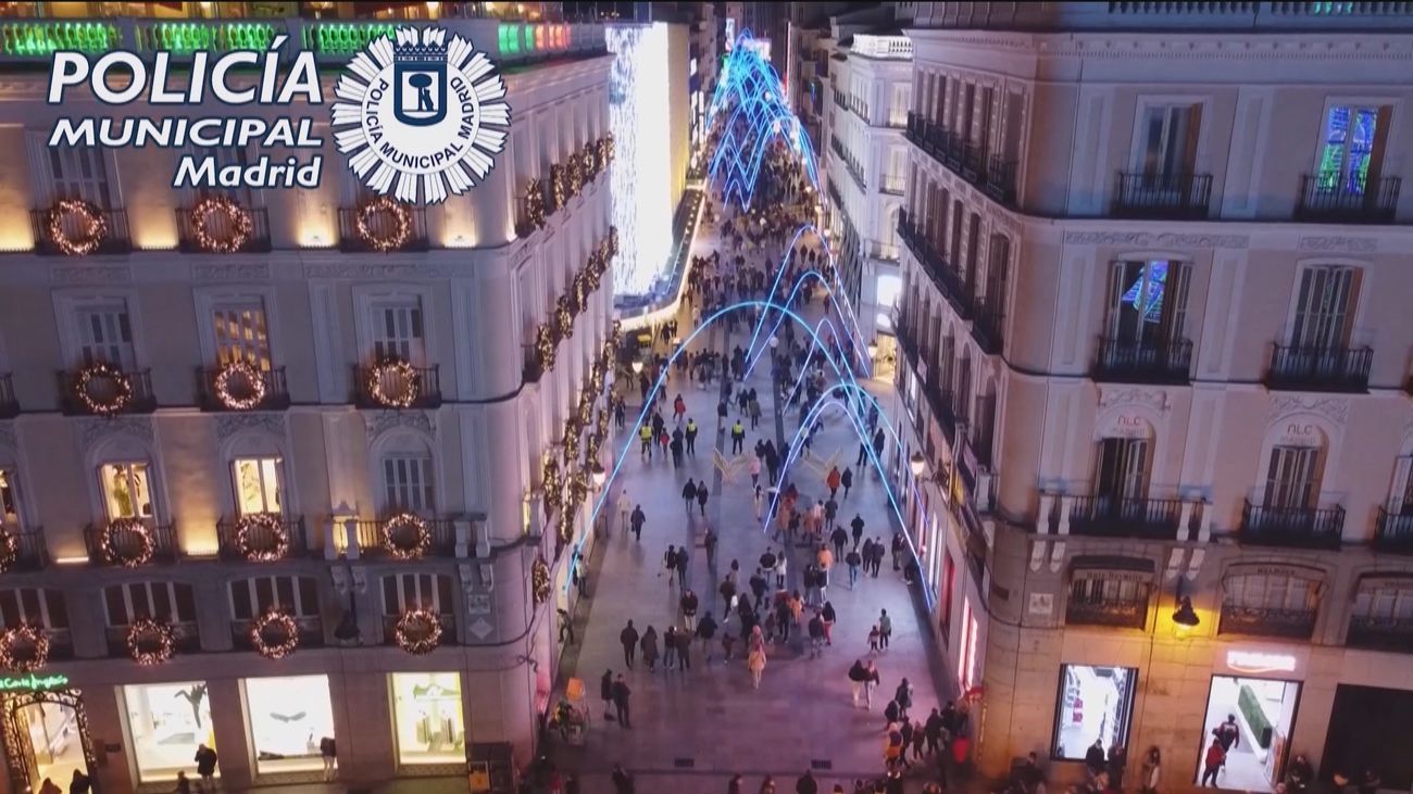 Polémica por unas imágenes de los drones de Policía Municipal del centro de Madrid