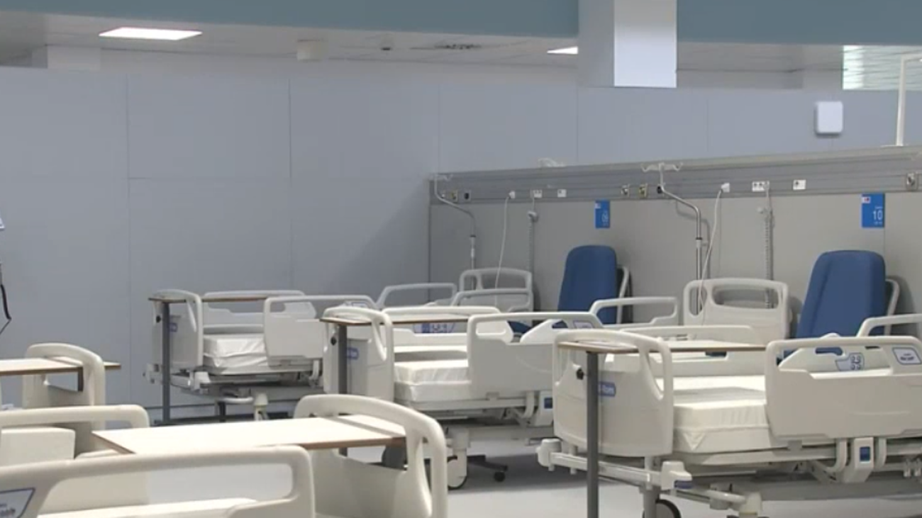 Sala común para pacientes en el Hospital Isabel Zendal