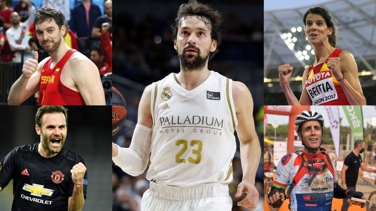 Gasol, Llull, Beitia, Mata e  Indurain