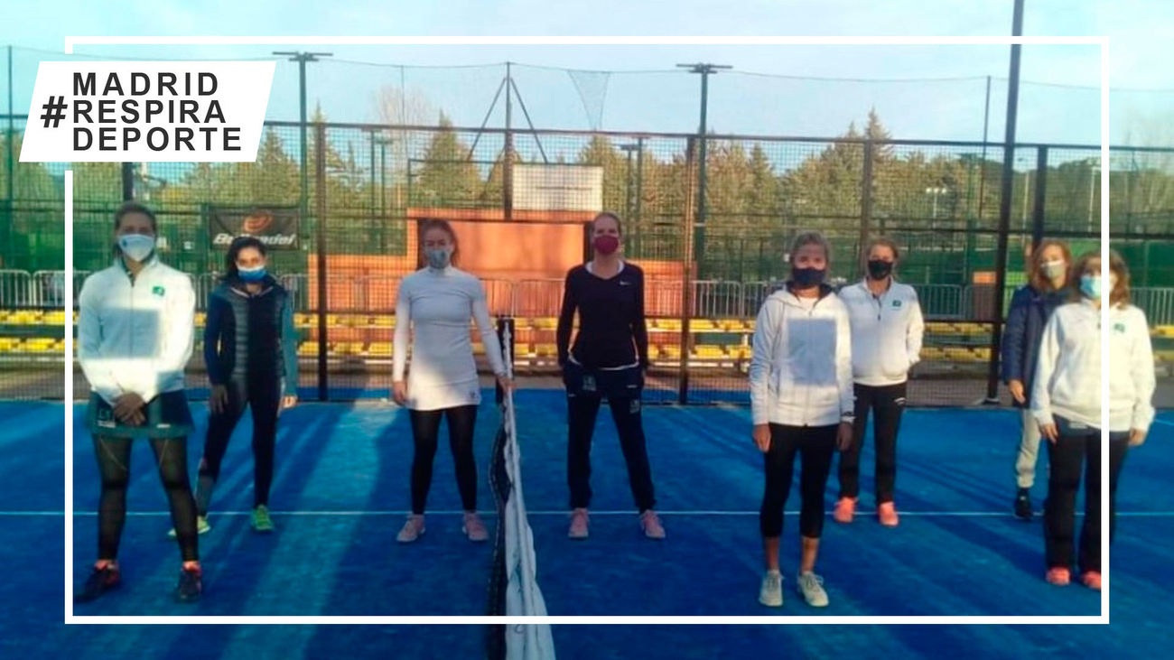 El equipo pádel del Club de Campo Villa de Madrid