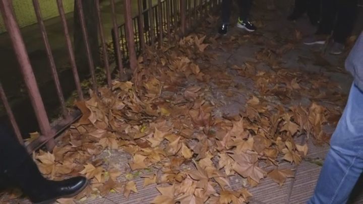 Vecinos de Orcasitas denuncian la situación de su calle, sin luz y con hojas en las aceras