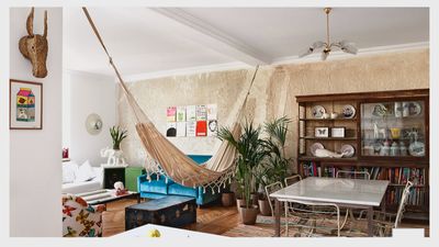 El original ático de Arguelles de la hamaca en el salón