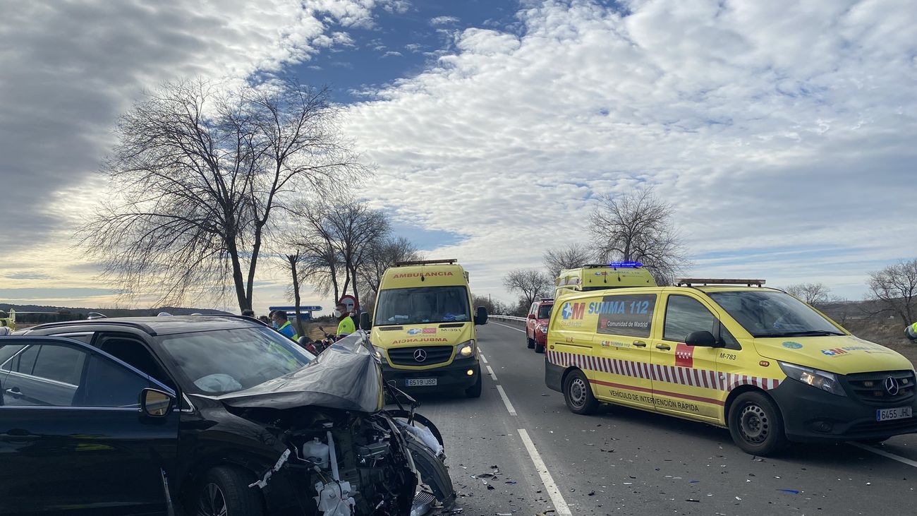 Muere una motorista de 35 años en un accidente de tráfico en la M-506, en San Martín de la Vega